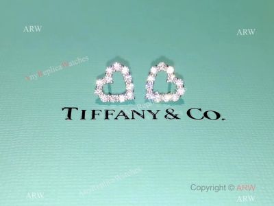 T Diamond Heart Earring 925 Sterling Silver
